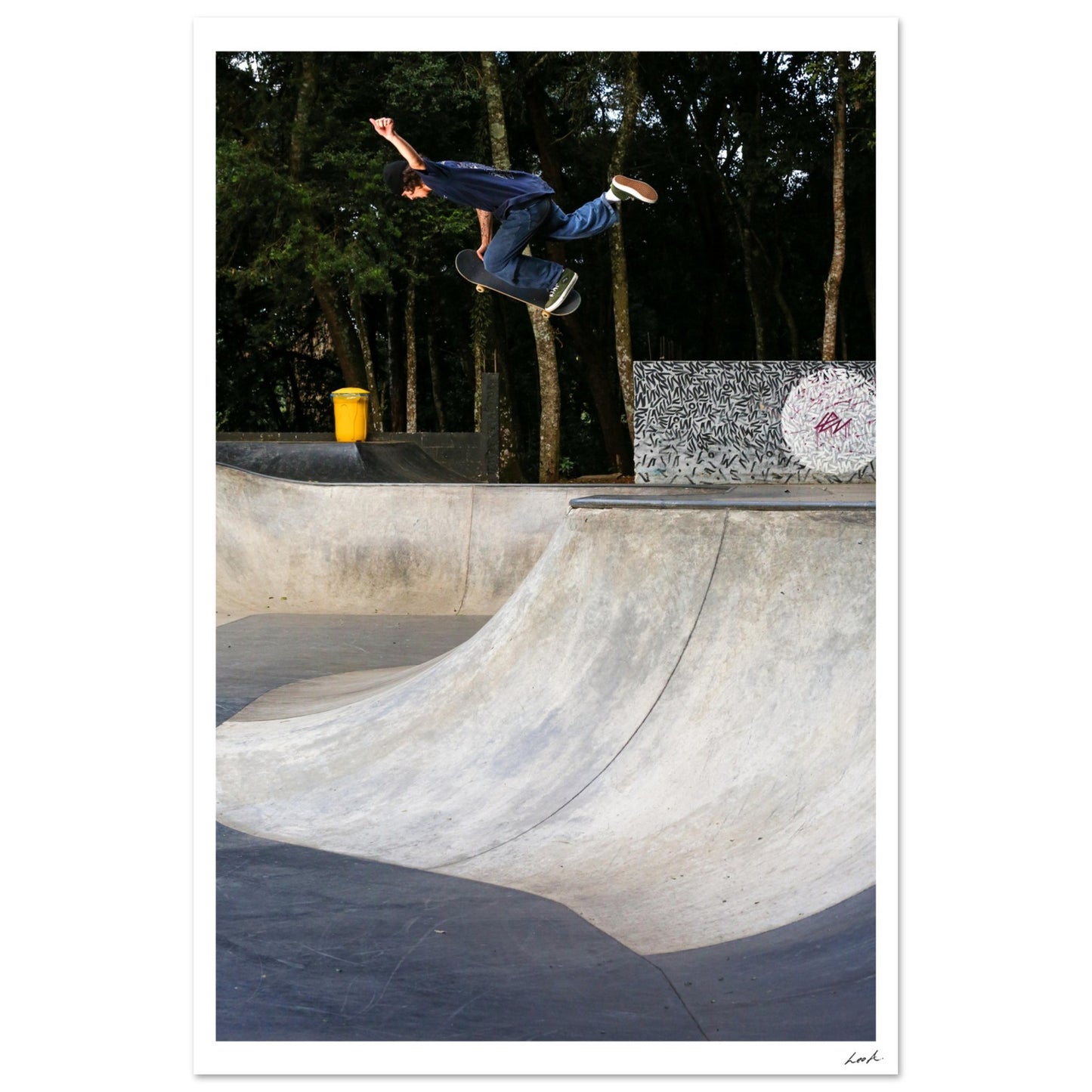 Nose Grab One Foot - Premium Semi-Glossy Paper Poster