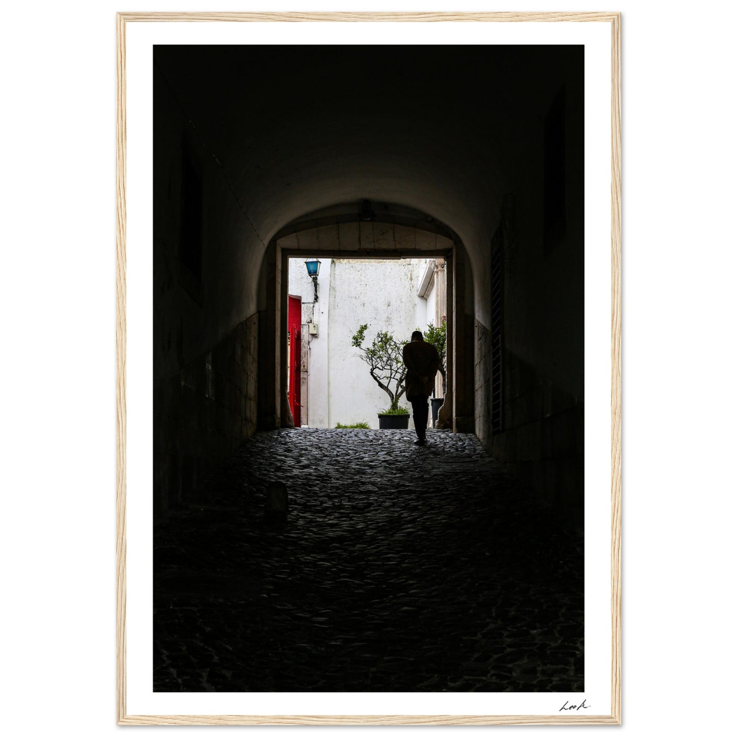 Street of Lisbon - Premium Matte Paper Wooden Framed Poster