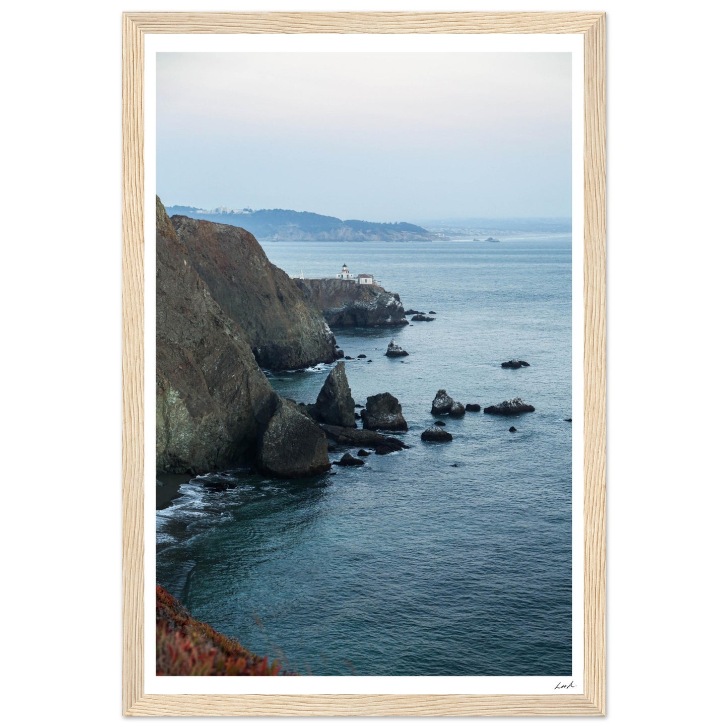 Point Bonita Lighthouse - Premium Matte Paper Wooden Framed Poster