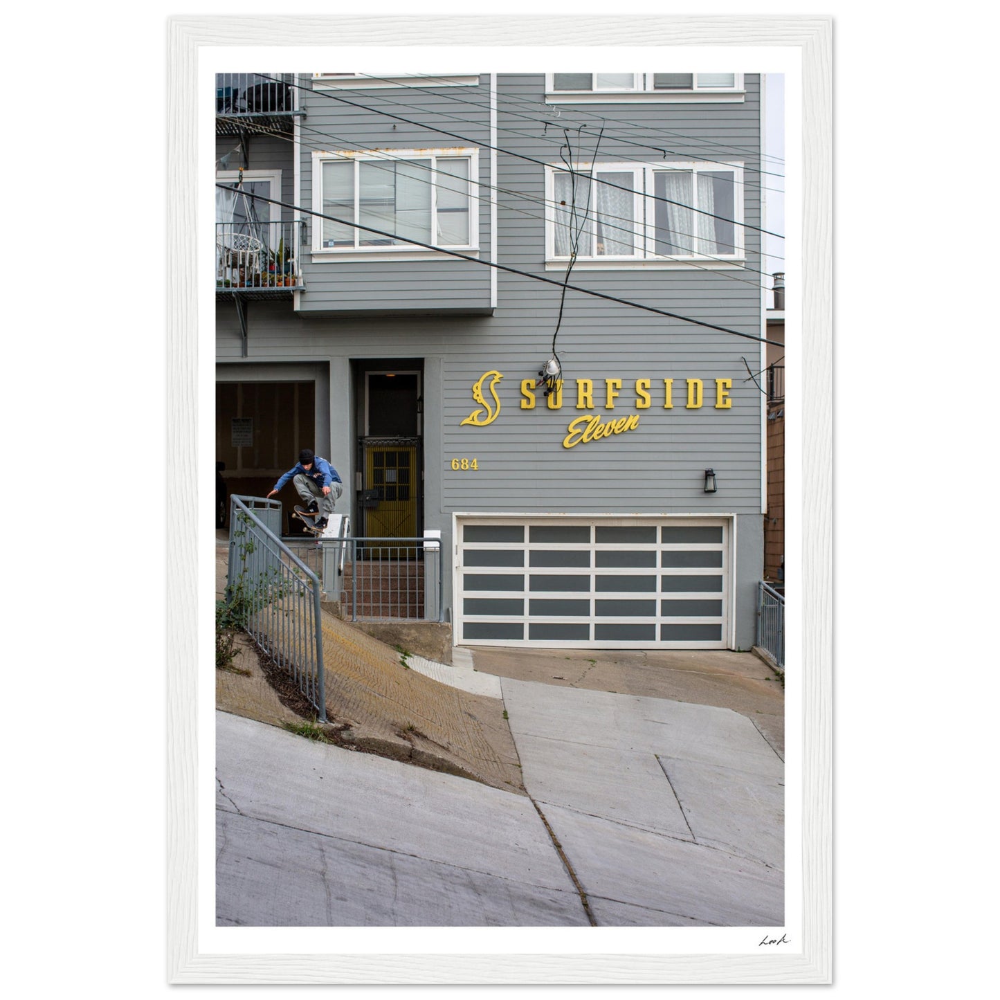 San Francisco CA - Premium Matte Paper Wooden Framed Poster