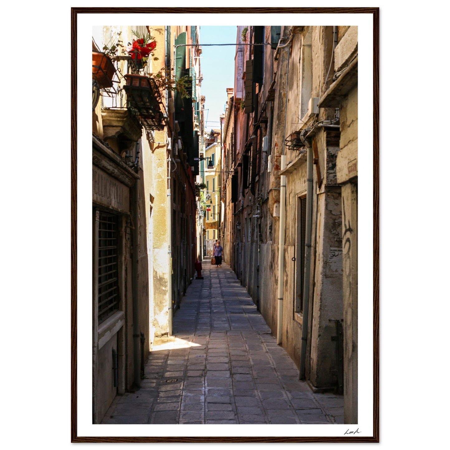 Street of Venice 3 - Premium Matte Paper Wooden Framed Poster