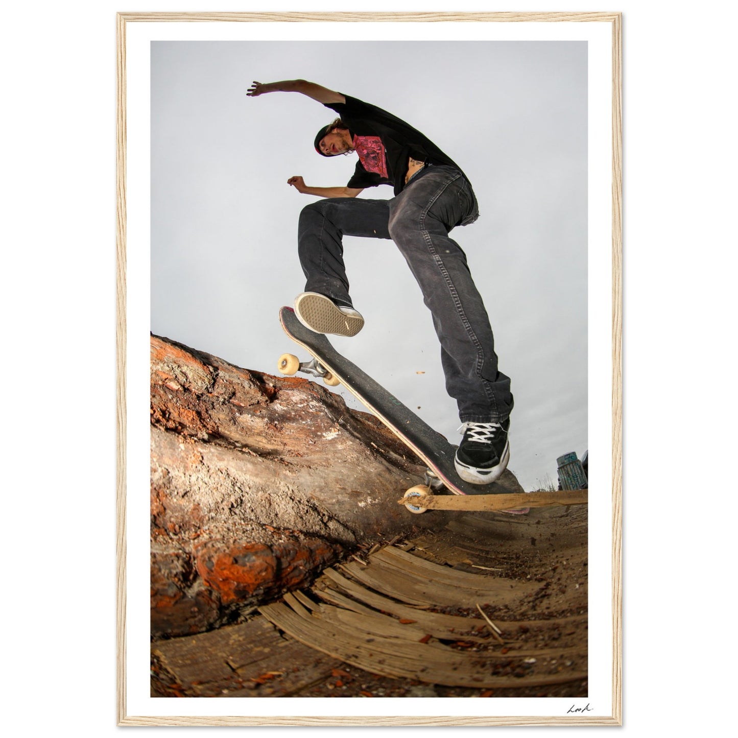 Wallie Log - Premium Matte Paper Wooden Framed Poster