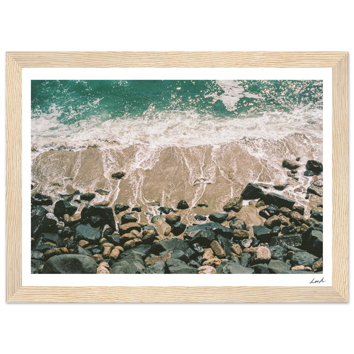 Sunset Cliff - Premium Matte Paper Wooden Framed Poster