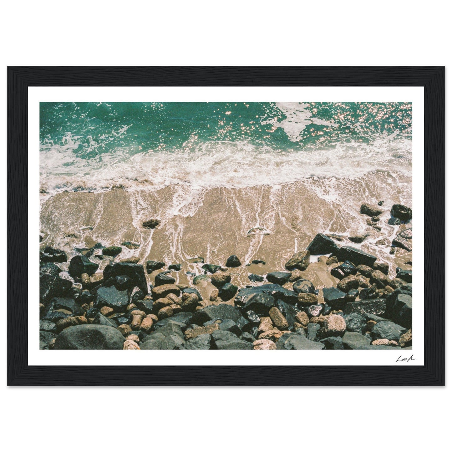 Sunset Cliff - Premium Matte Paper Wooden Framed Poster