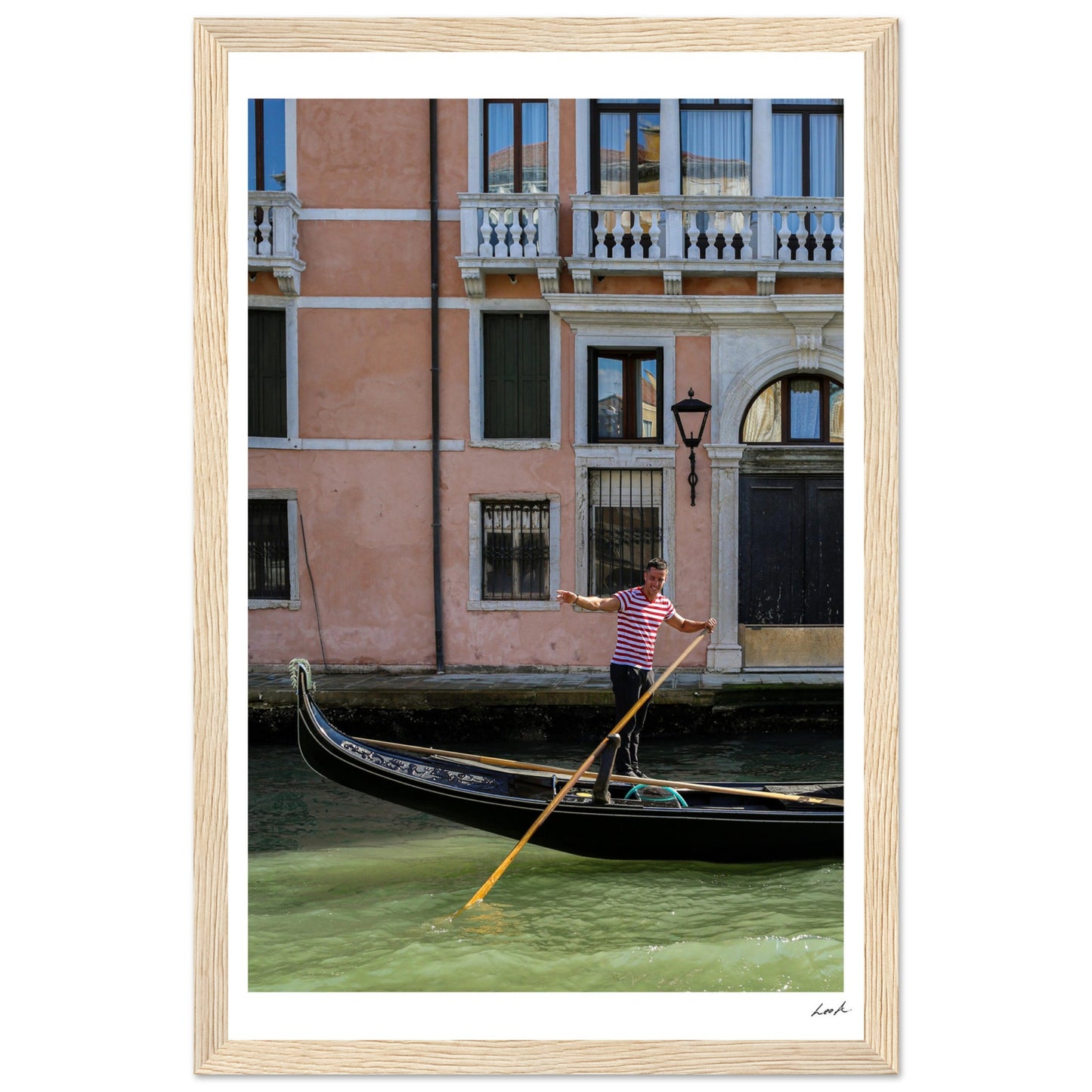 Street of Venice 8 - Premium Matte Paper Wooden Framed Poster