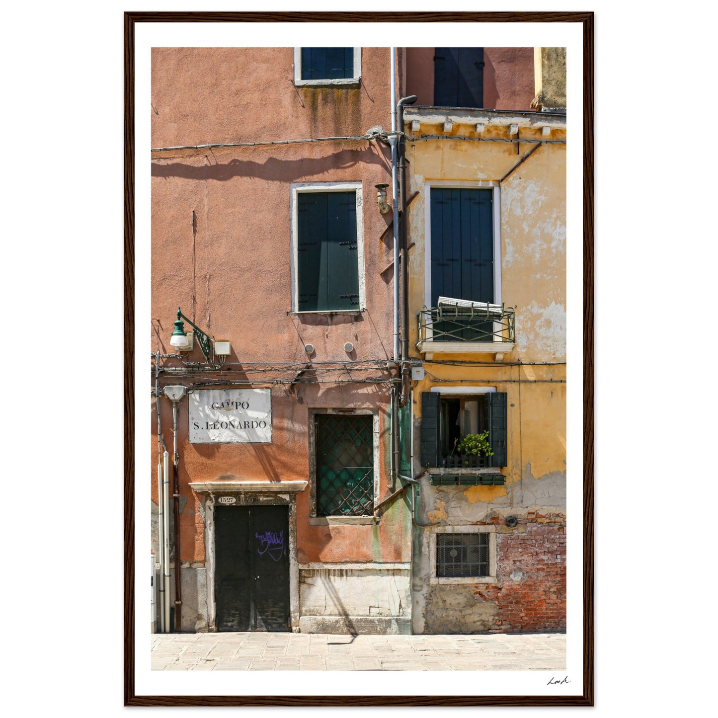Street of Venice 6 - Premium Matte Paper Wooden Framed Poster
