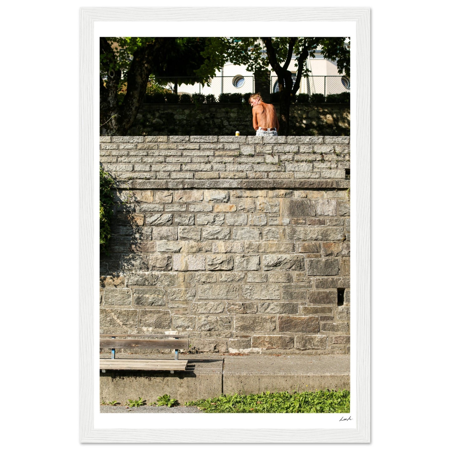 Street of Villa CH - Premium Matte Paper Wooden Framed Poster