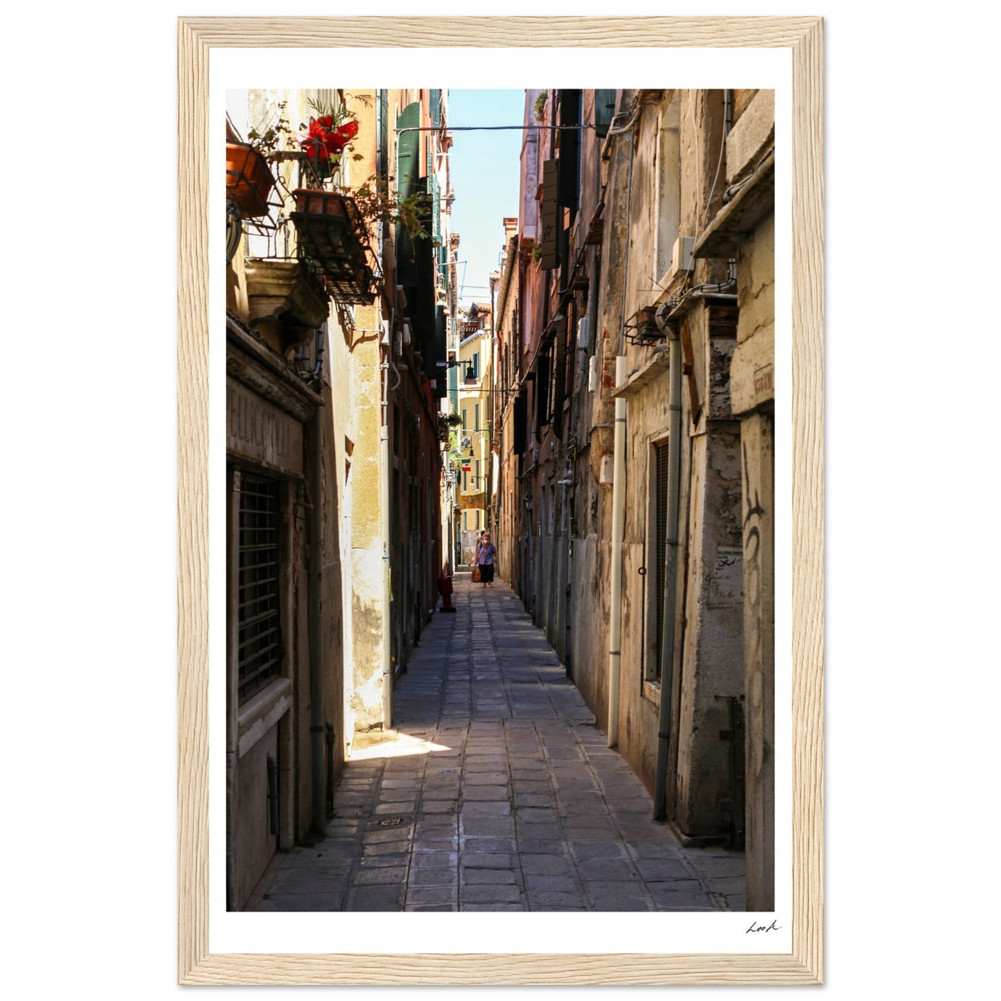 Street of Venice 3 - Premium Matte Paper Wooden Framed Poster