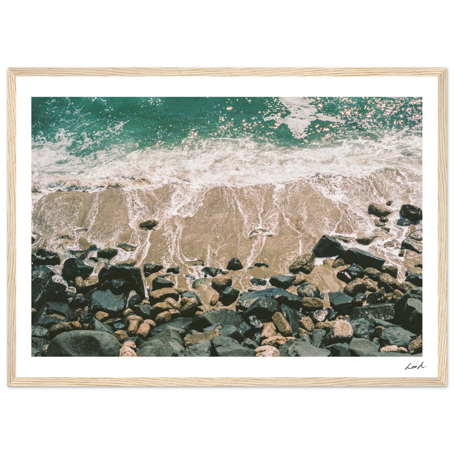Sunset Cliff - Premium Matte Paper Wooden Framed Poster