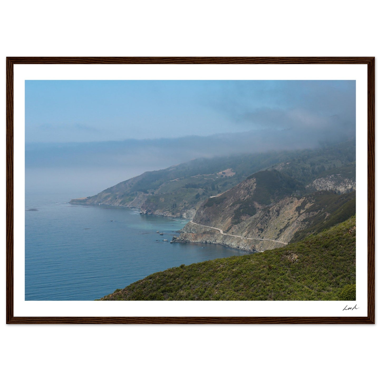 Big Sur Landscape - Premium Matte Paper Wooden Framed Poster