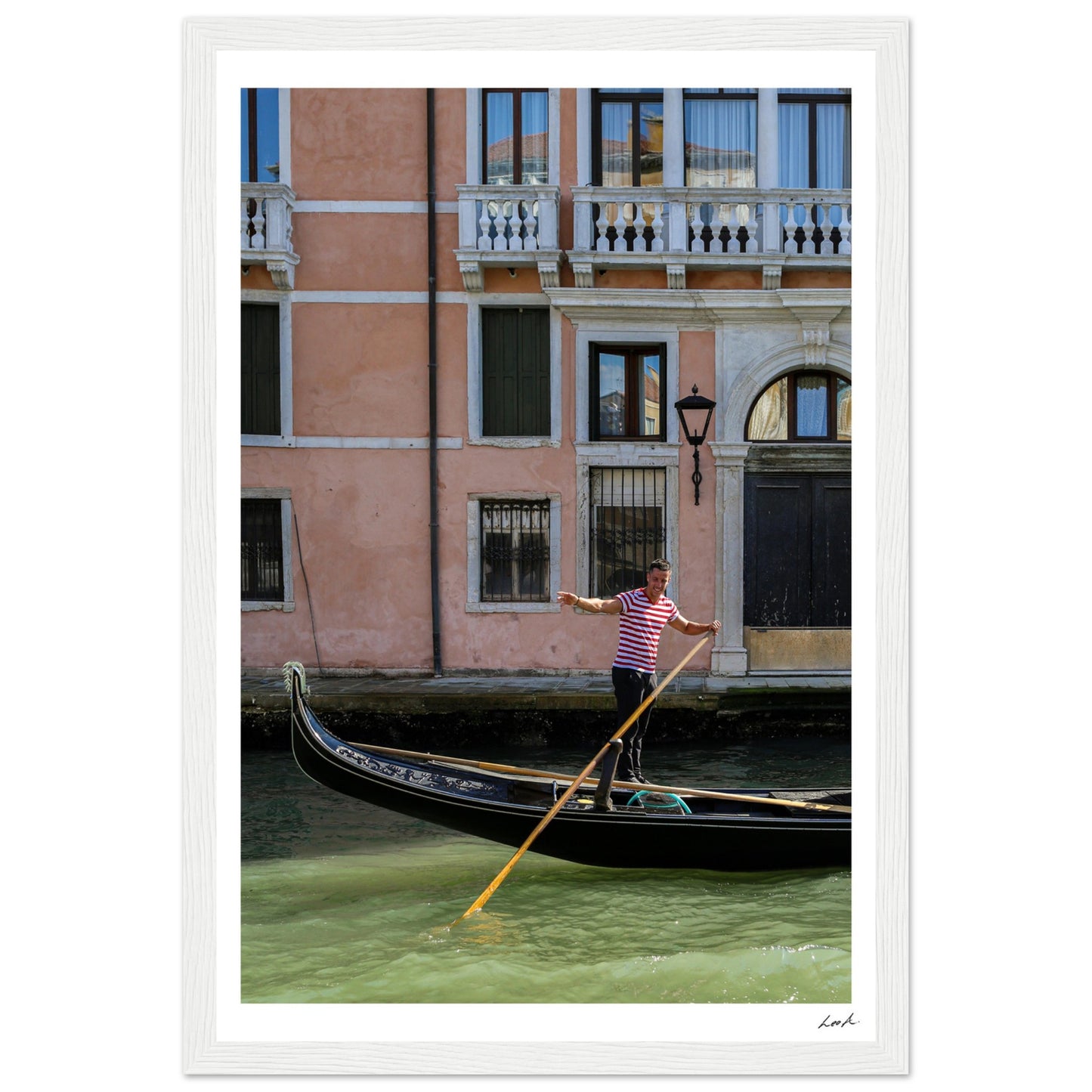 Street of Venice 8 - Premium Matte Paper Wooden Framed Poster