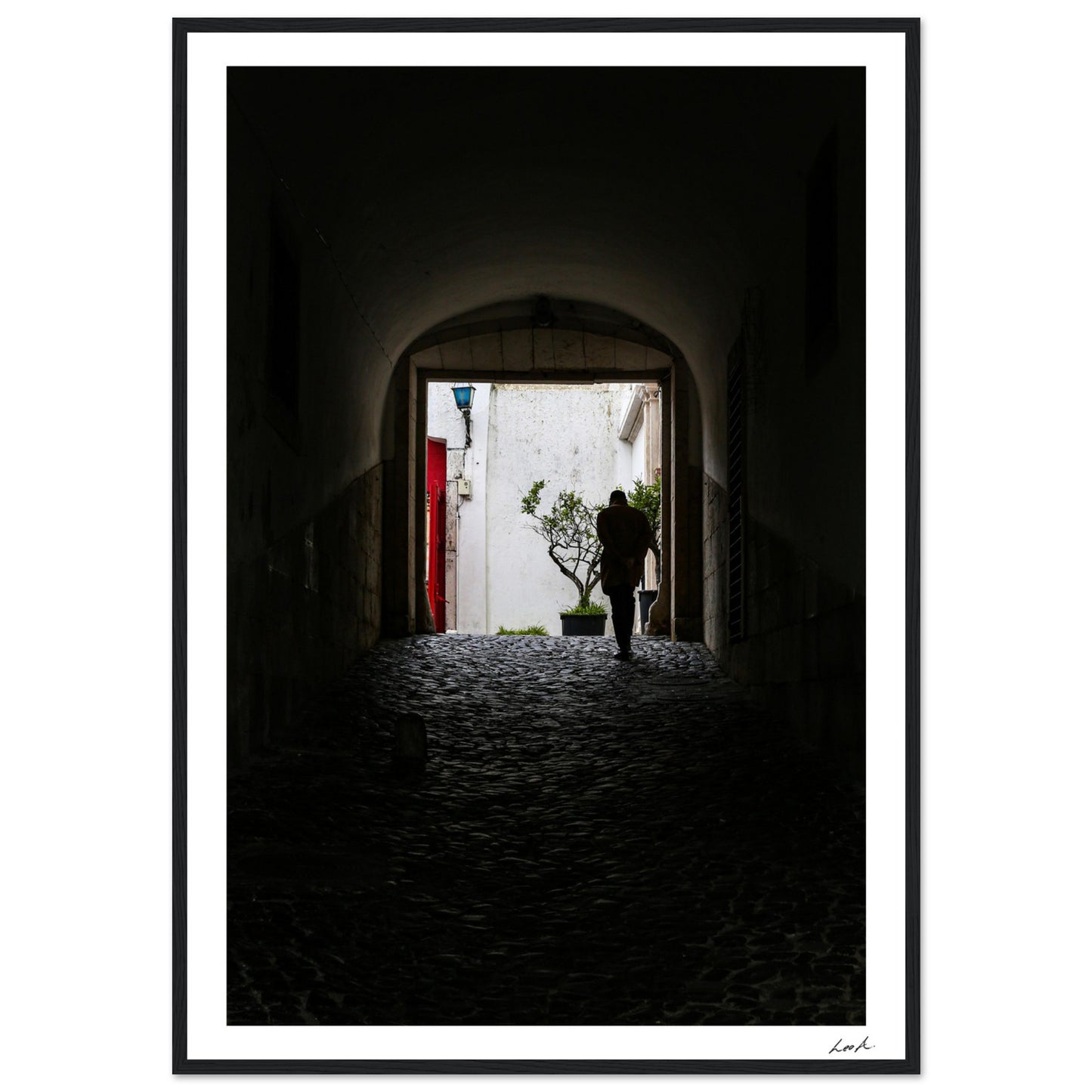 Street of Lisbon - Premium Matte Paper Wooden Framed Poster