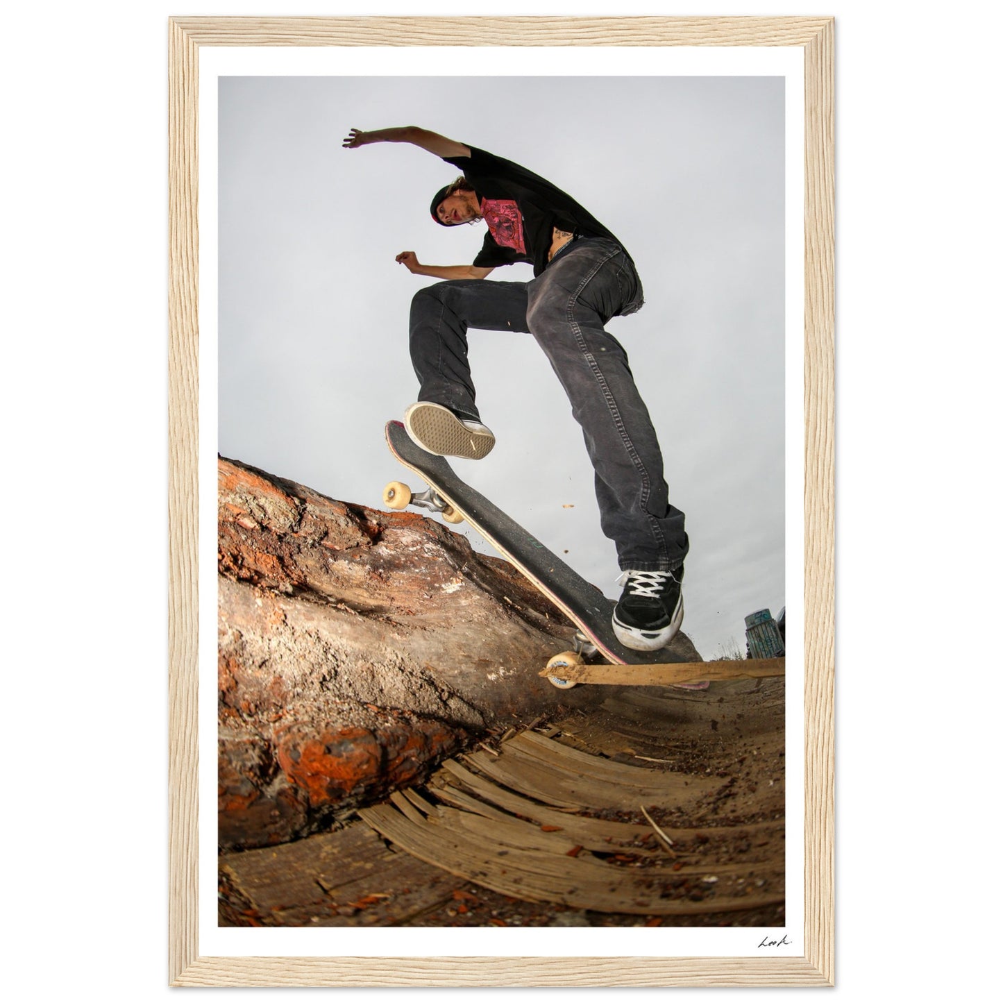 Wallie Log - Premium Matte Paper Wooden Framed Poster
