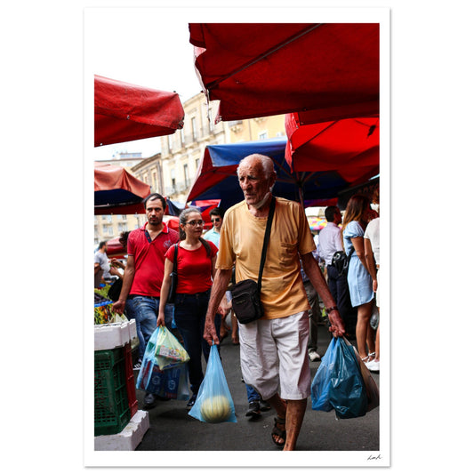 Street of Catania 3 - Premium Semi-Glossy Paper Poster
