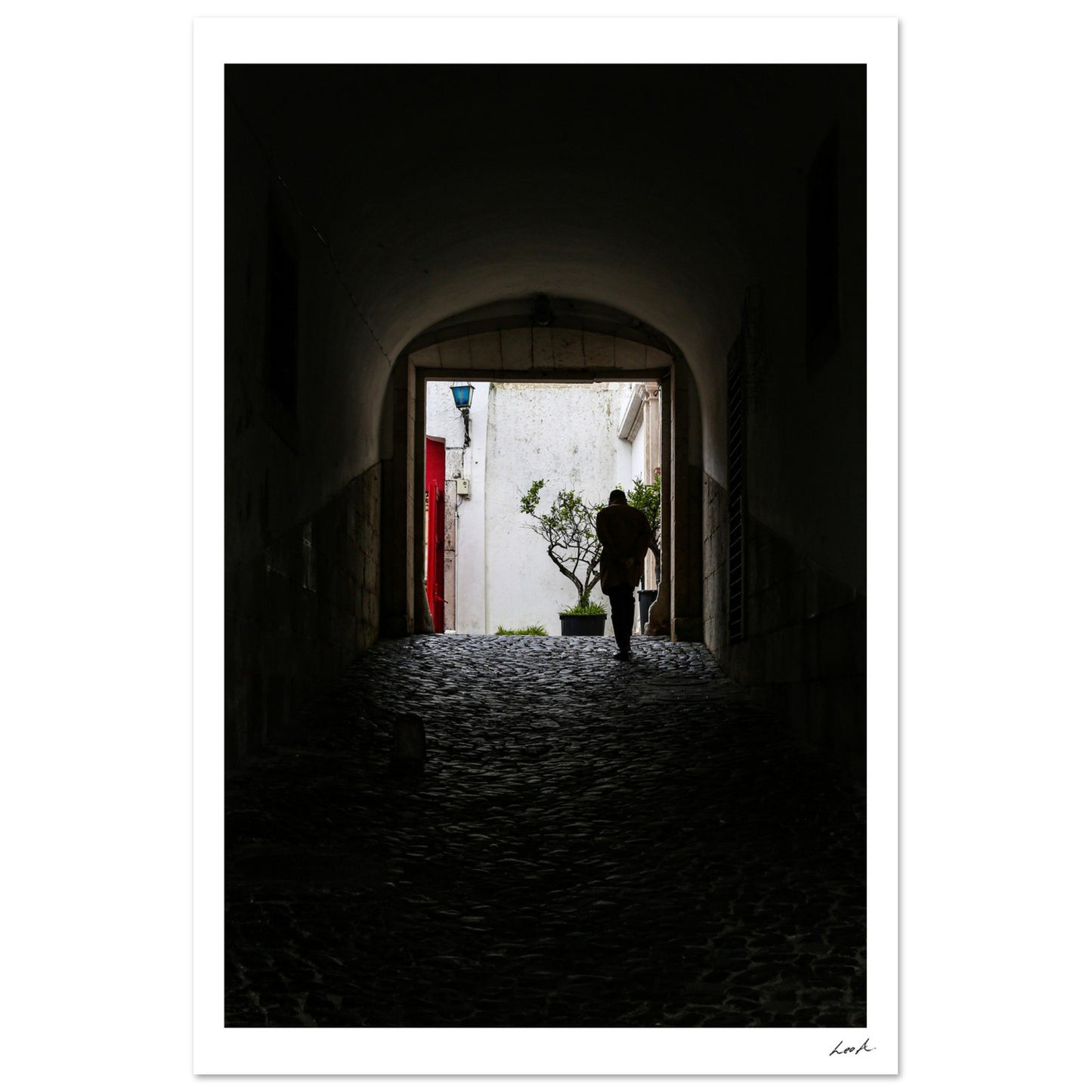 Street of Lisbon - Premium Semi-Glossy Paper Poster