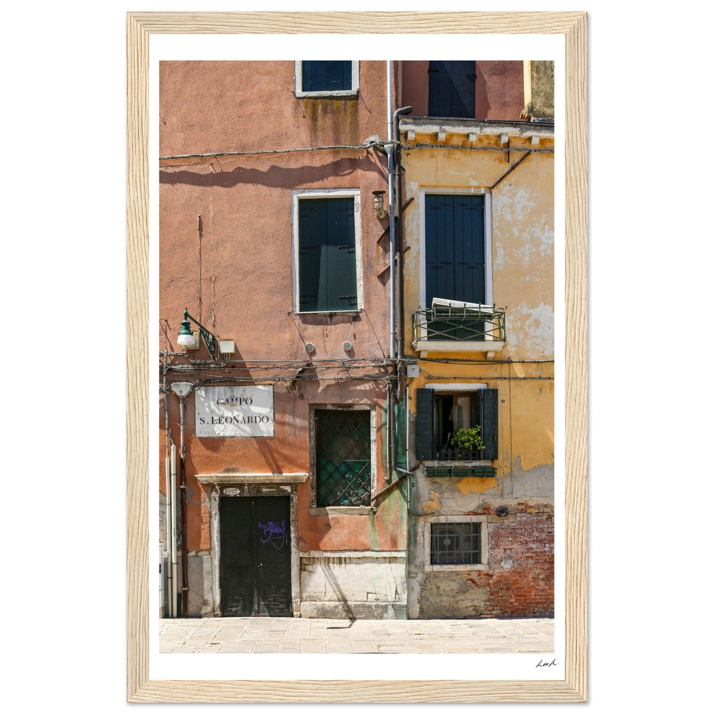 Street of Venice 6 - Premium Matte Paper Wooden Framed Poster