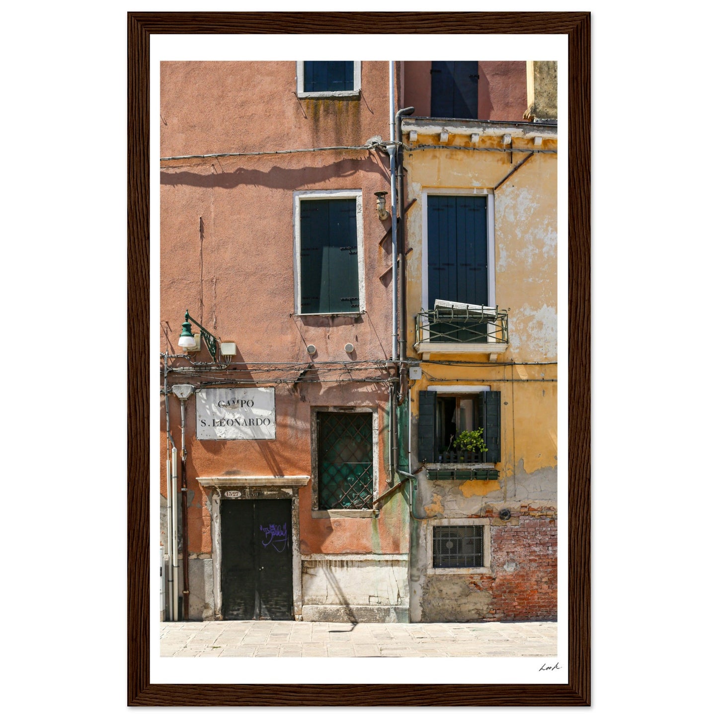 Street of Venice 6 - Premium Matte Paper Wooden Framed Poster