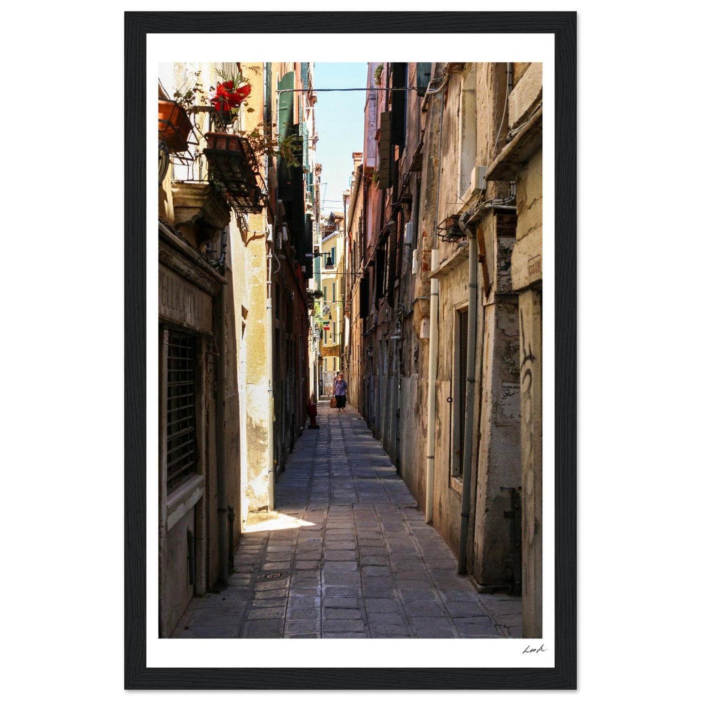 Street of Venice 3 - Premium Matte Paper Wooden Framed Poster