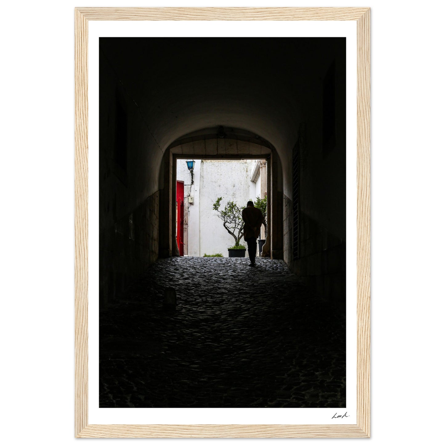 Street of Lisbon - Premium Matte Paper Wooden Framed Poster