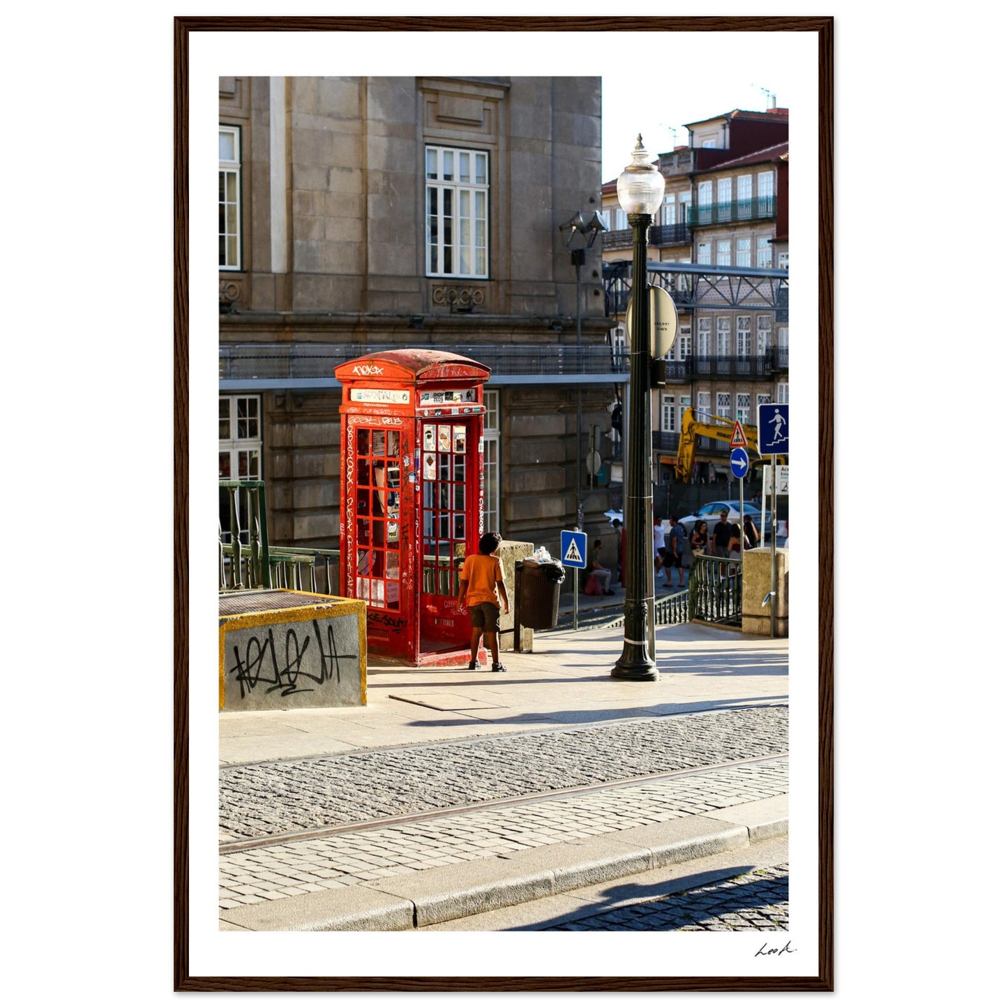 Street of Porto - Premium Matte Paper Wooden Framed Poster