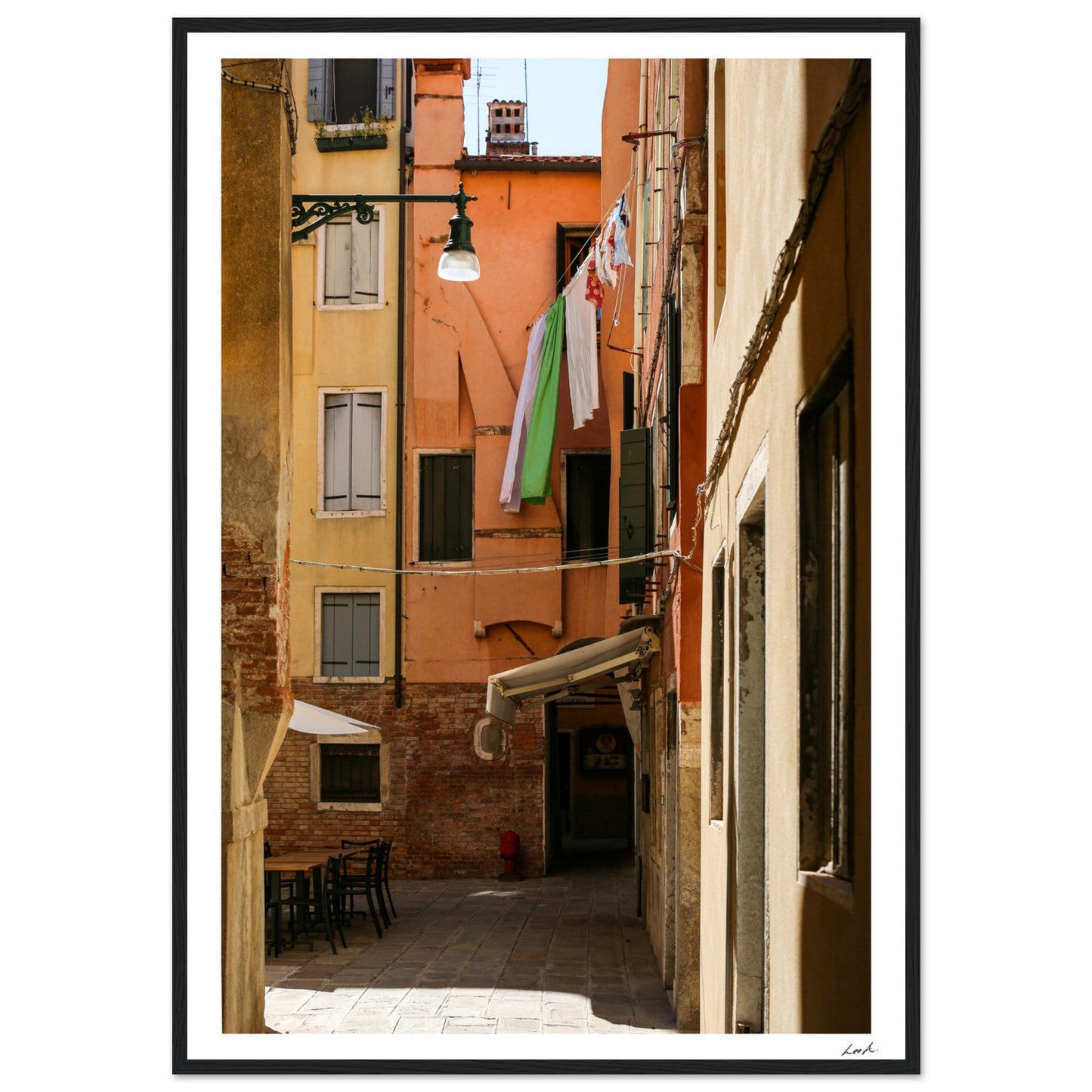 Street of Venice - Premium Matte Paper Wooden Framed Poster