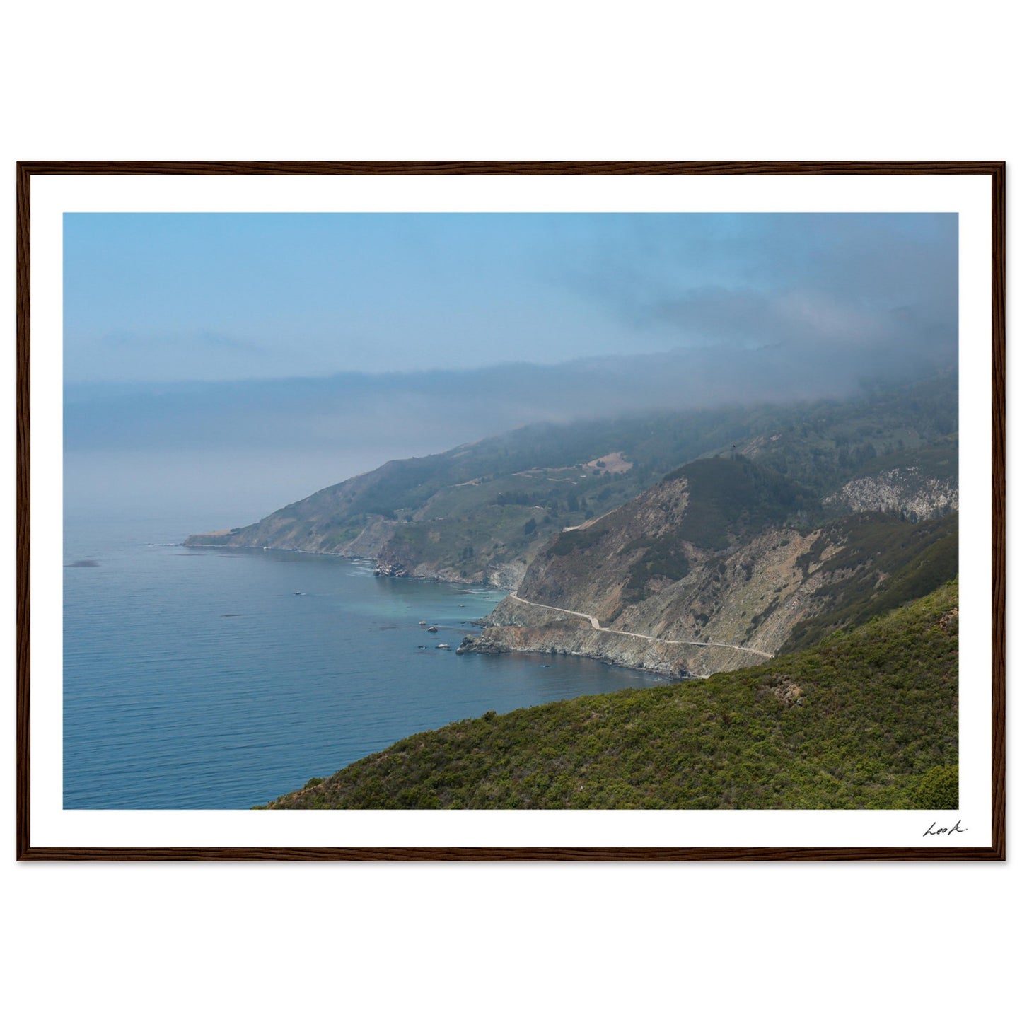 Big Sur Landscape - Premium Matte Paper Wooden Framed Poster