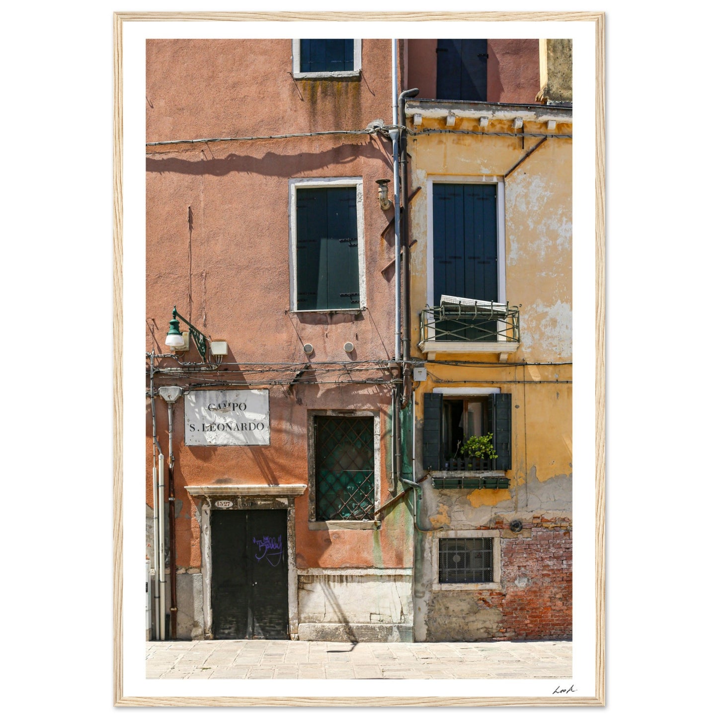 Street of Venice 6 - Premium Matte Paper Wooden Framed Poster