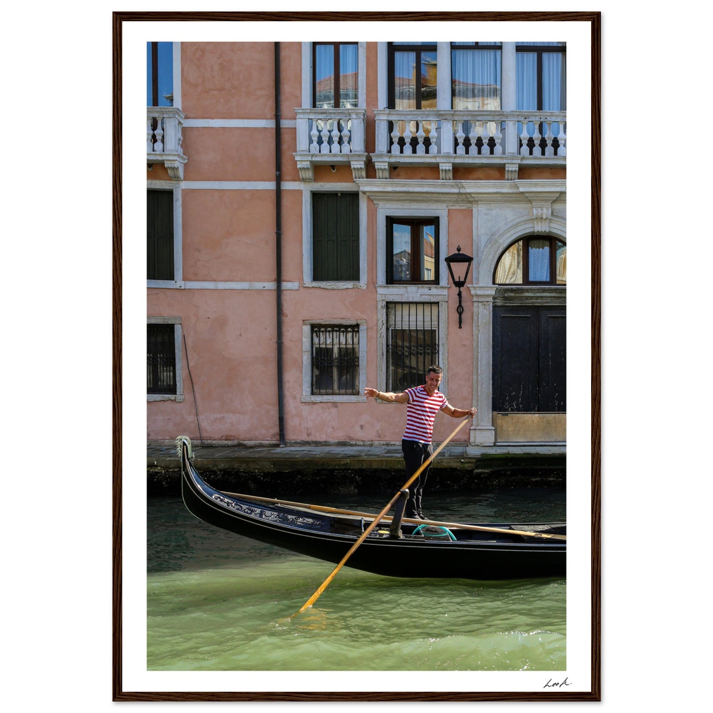 Street of Venice 8 - Premium Matte Paper Wooden Framed Poster