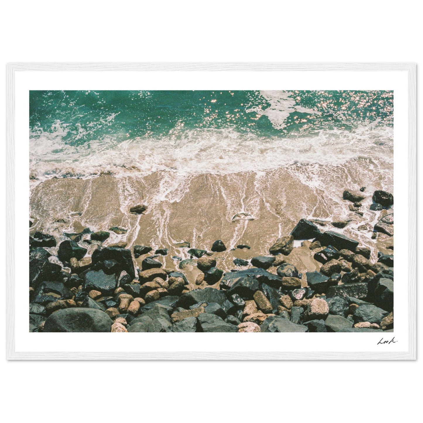 Sunset Cliff - Premium Matte Paper Wooden Framed Poster