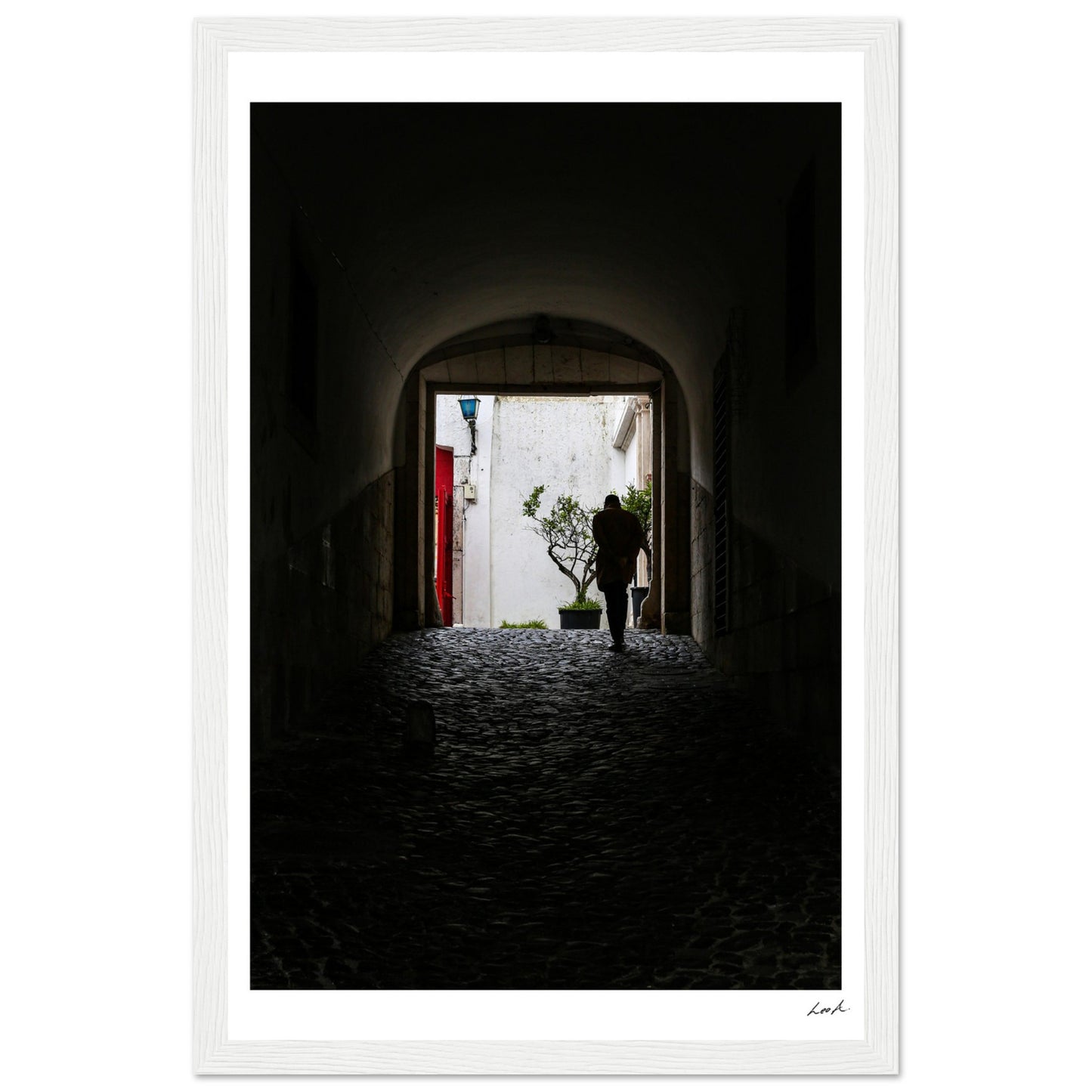 Street of Lisbon - Premium Matte Paper Wooden Framed Poster
