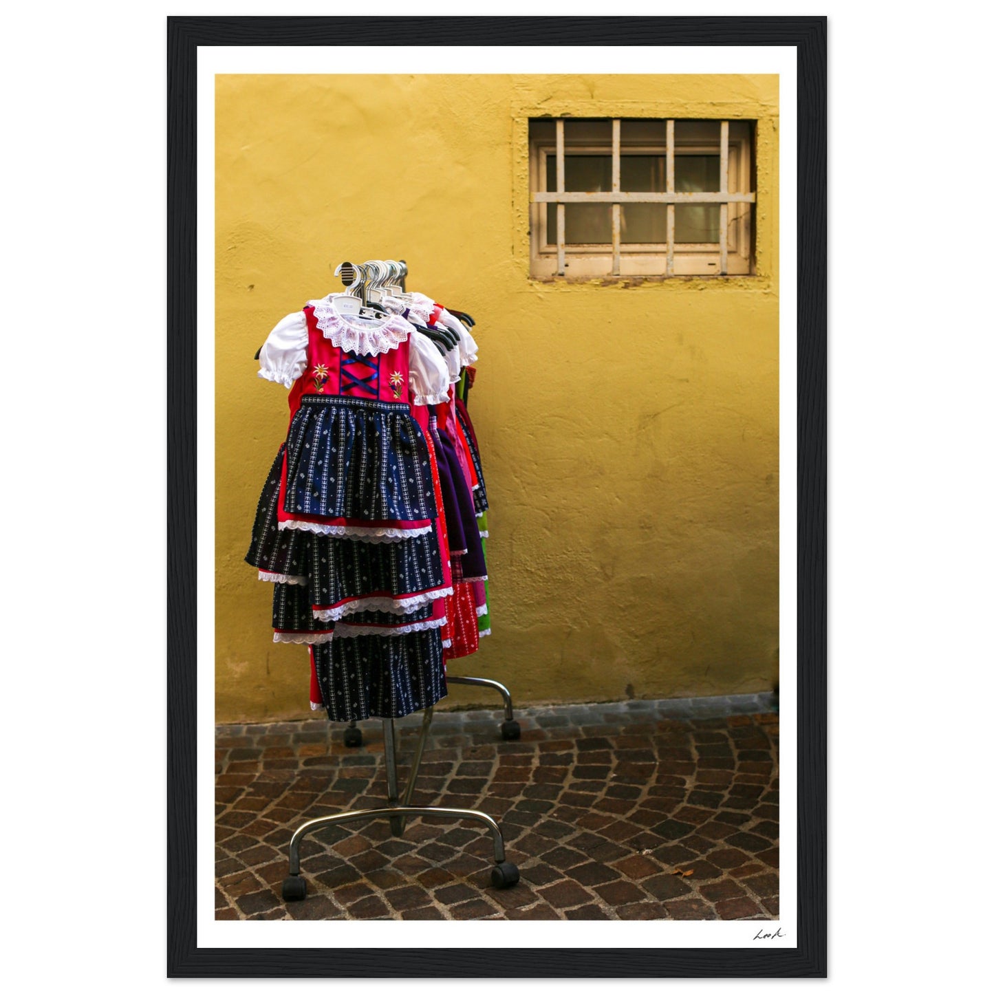 Street of Villa CH 2 - Premium Matte Paper Wooden Framed Poster