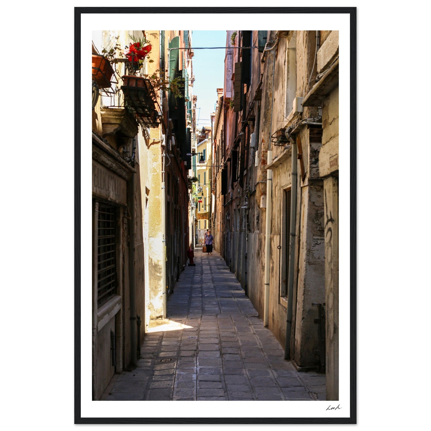 Street of Venice 3 - Premium Matte Paper Wooden Framed Poster