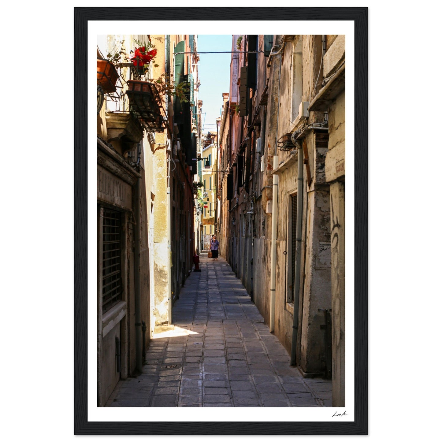 Street of Venice 3 - Premium Matte Paper Wooden Framed Poster