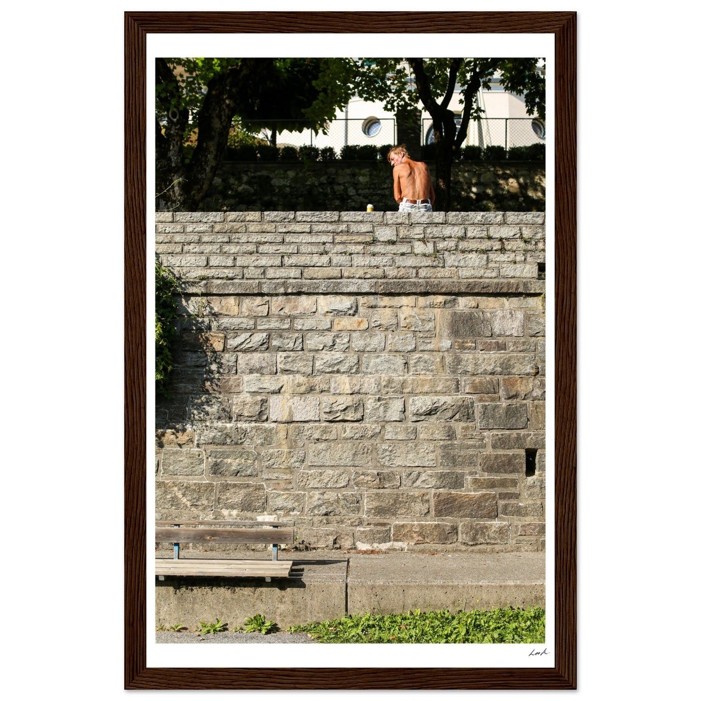 Street of Villa CH - Premium Matte Paper Wooden Framed Poster