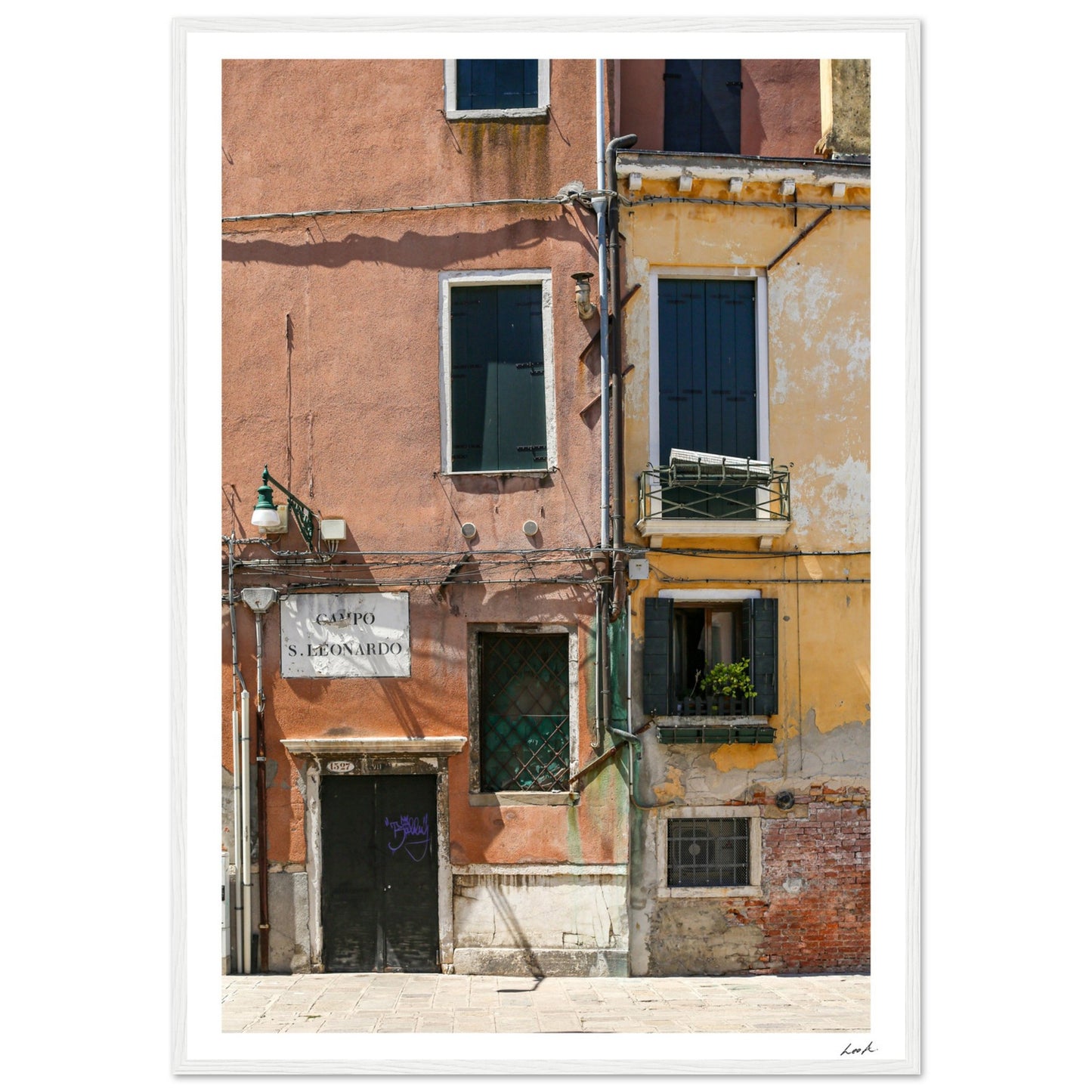 Street of Venice 6 - Premium Matte Paper Wooden Framed Poster