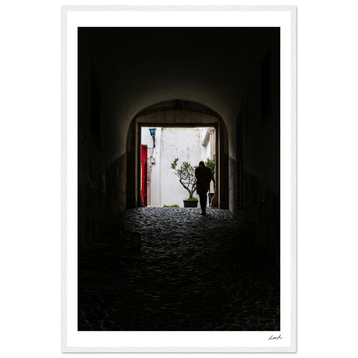 Street of Lisbon - Premium Matte Paper Wooden Framed Poster