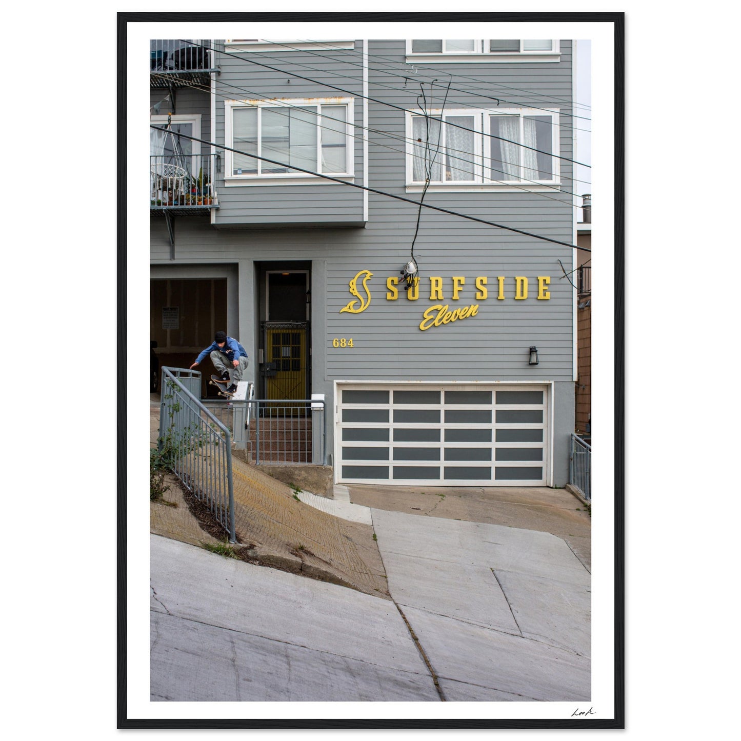 San Francisco CA - Premium Matte Paper Wooden Framed Poster