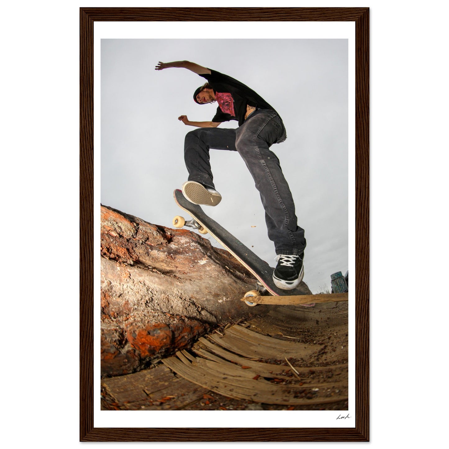 Wallie Log - Premium Matte Paper Wooden Framed Poster