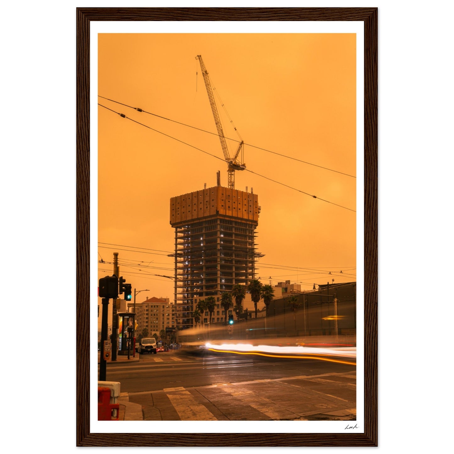Red Sky SF - Premium Matte Paper Wooden Framed Poster