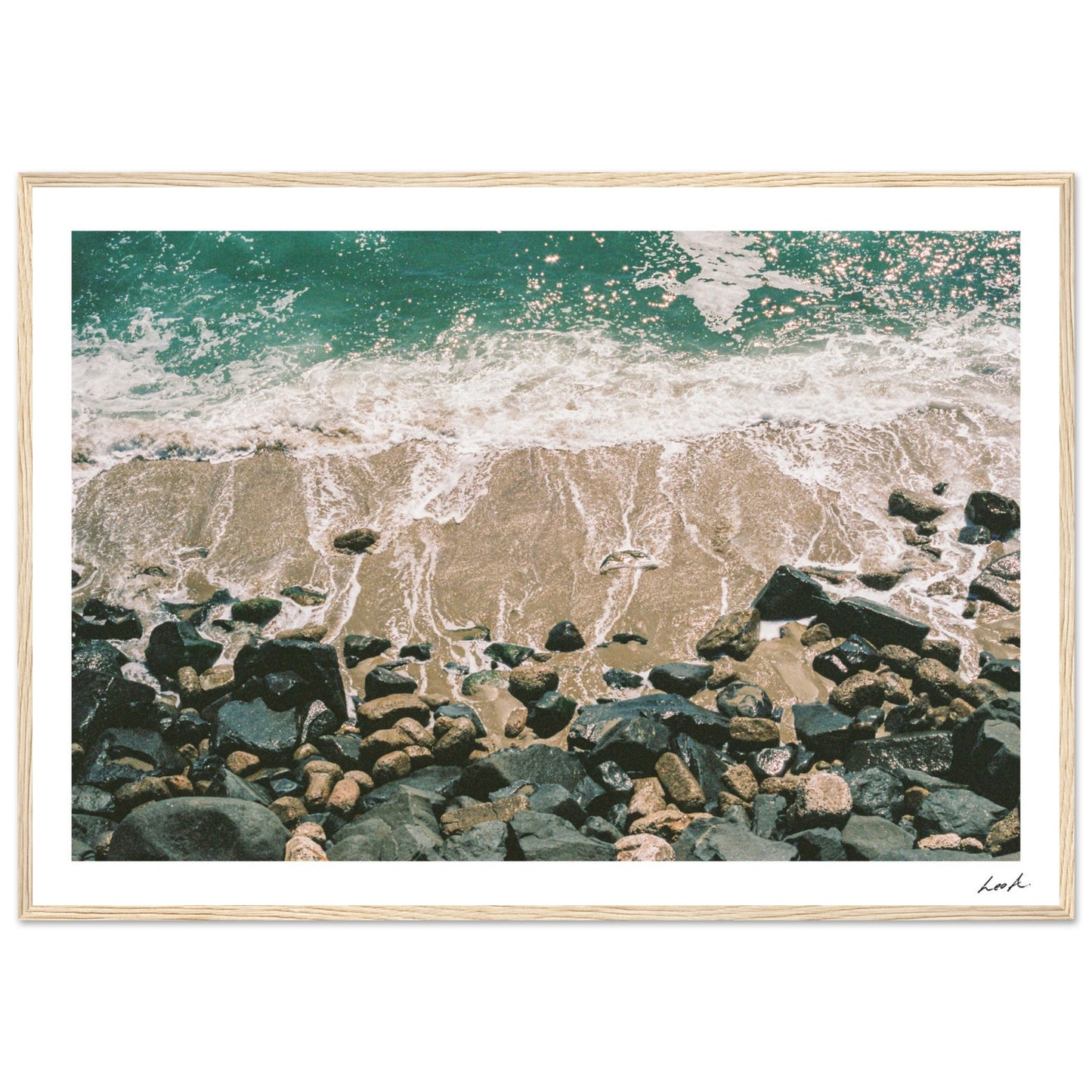 Sunset Cliff - Premium Matte Paper Wooden Framed Poster