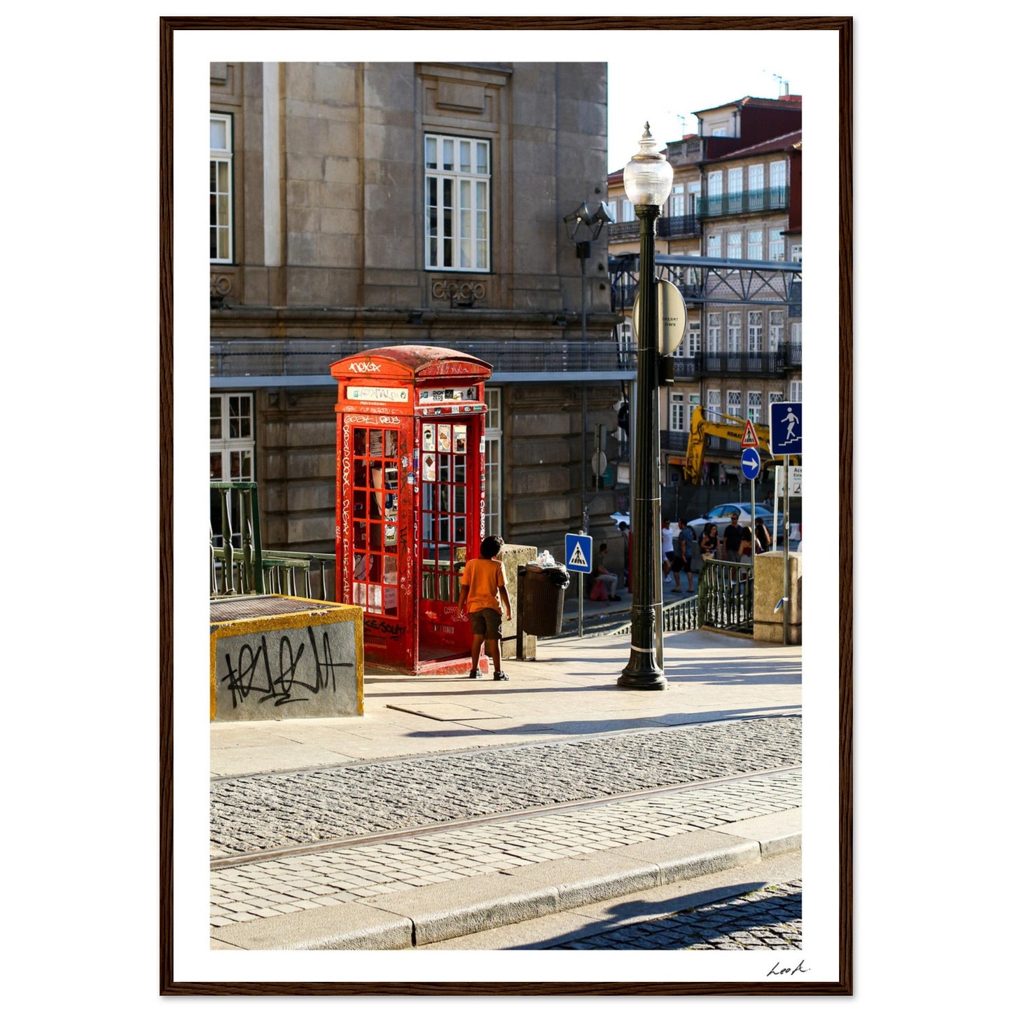 Street of Porto - Premium Matte Paper Wooden Framed Poster