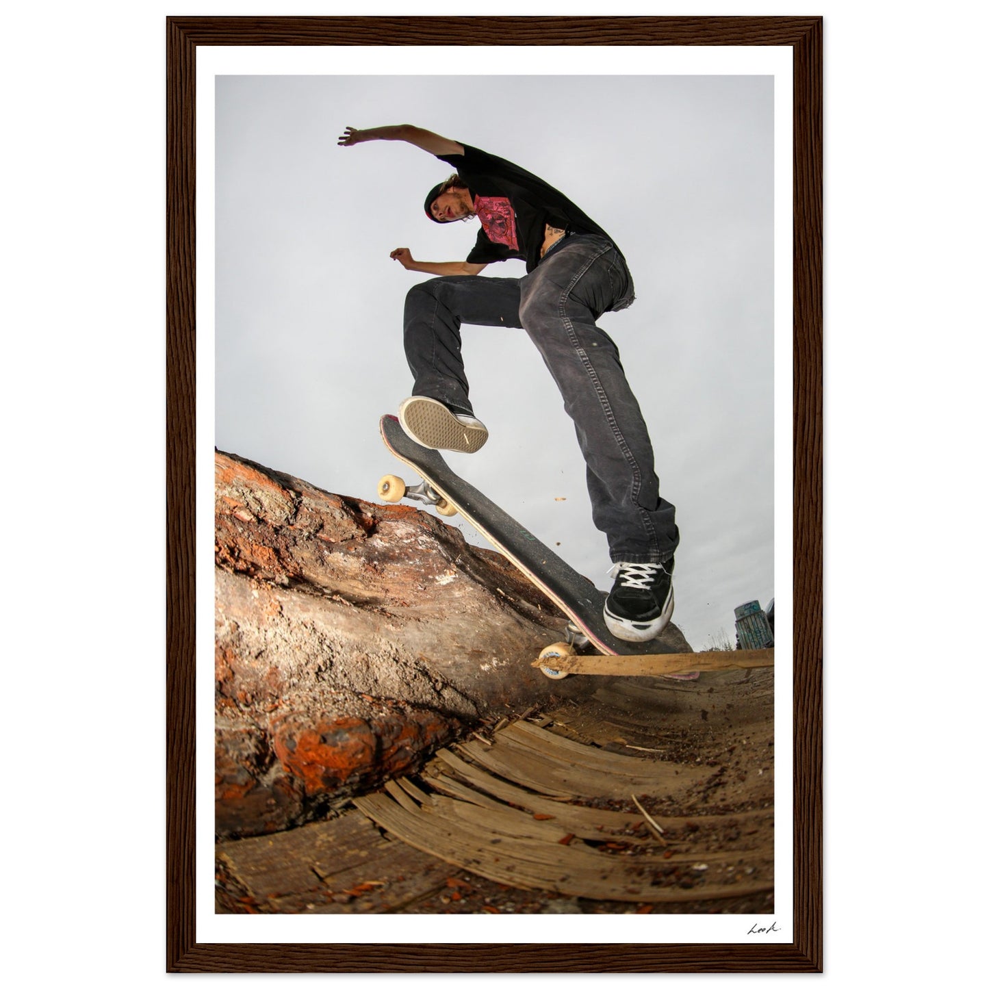 Wallie Log - Premium Matte Paper Wooden Framed Poster