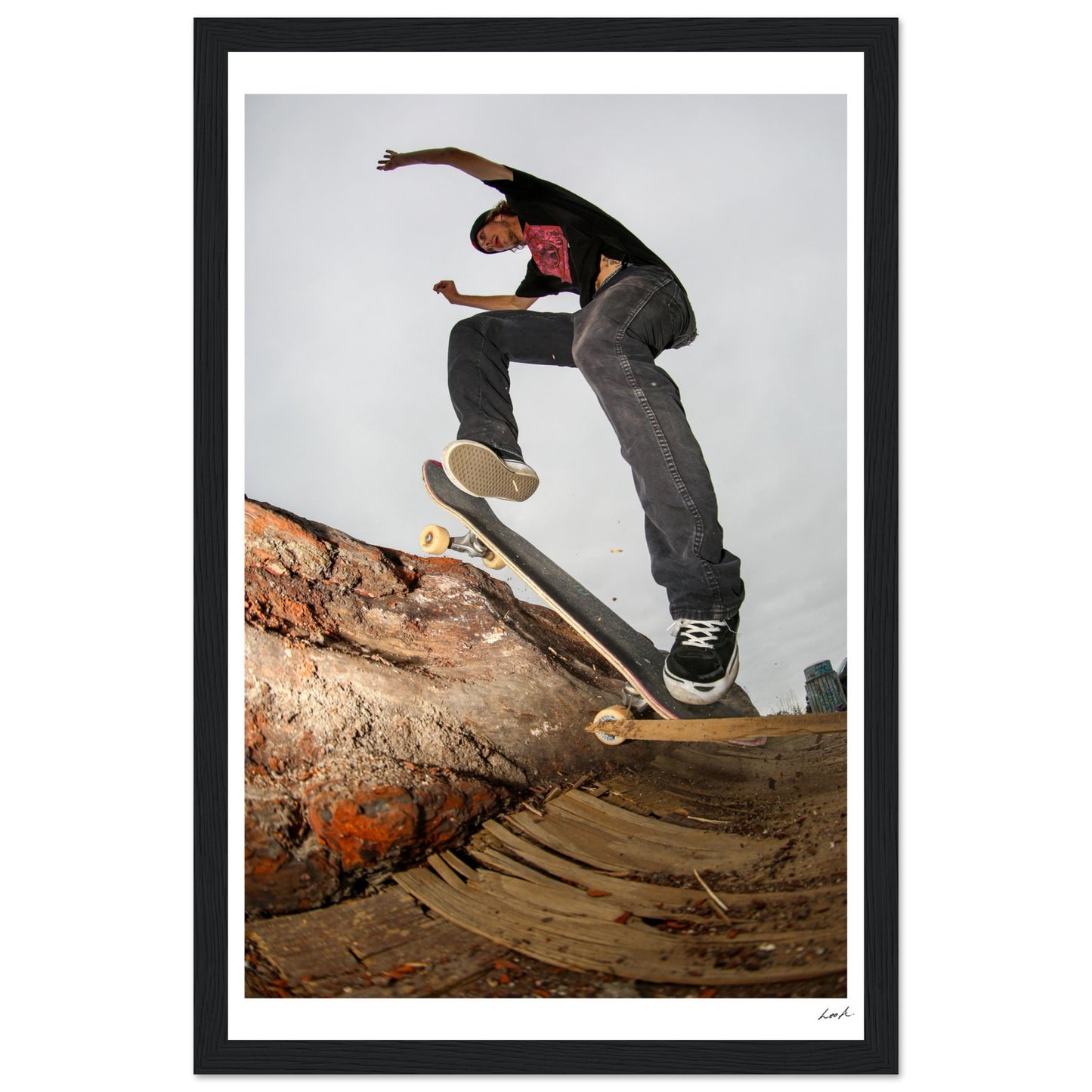 Wallie Log - Premium Matte Paper Wooden Framed Poster