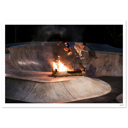 Sofa Fire - Aluminum Print