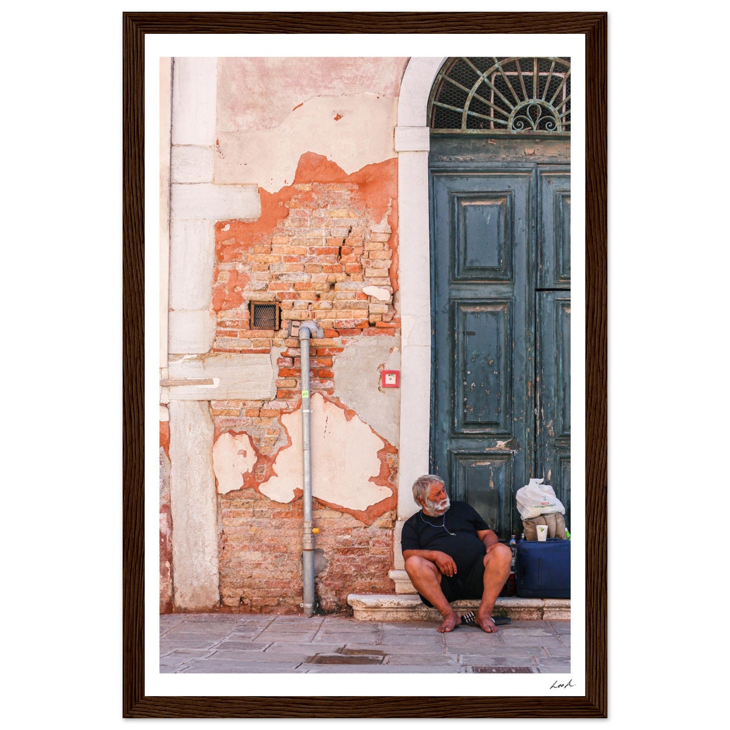 Street of Venice 4 - Premium Matte Paper Wooden Framed Poster