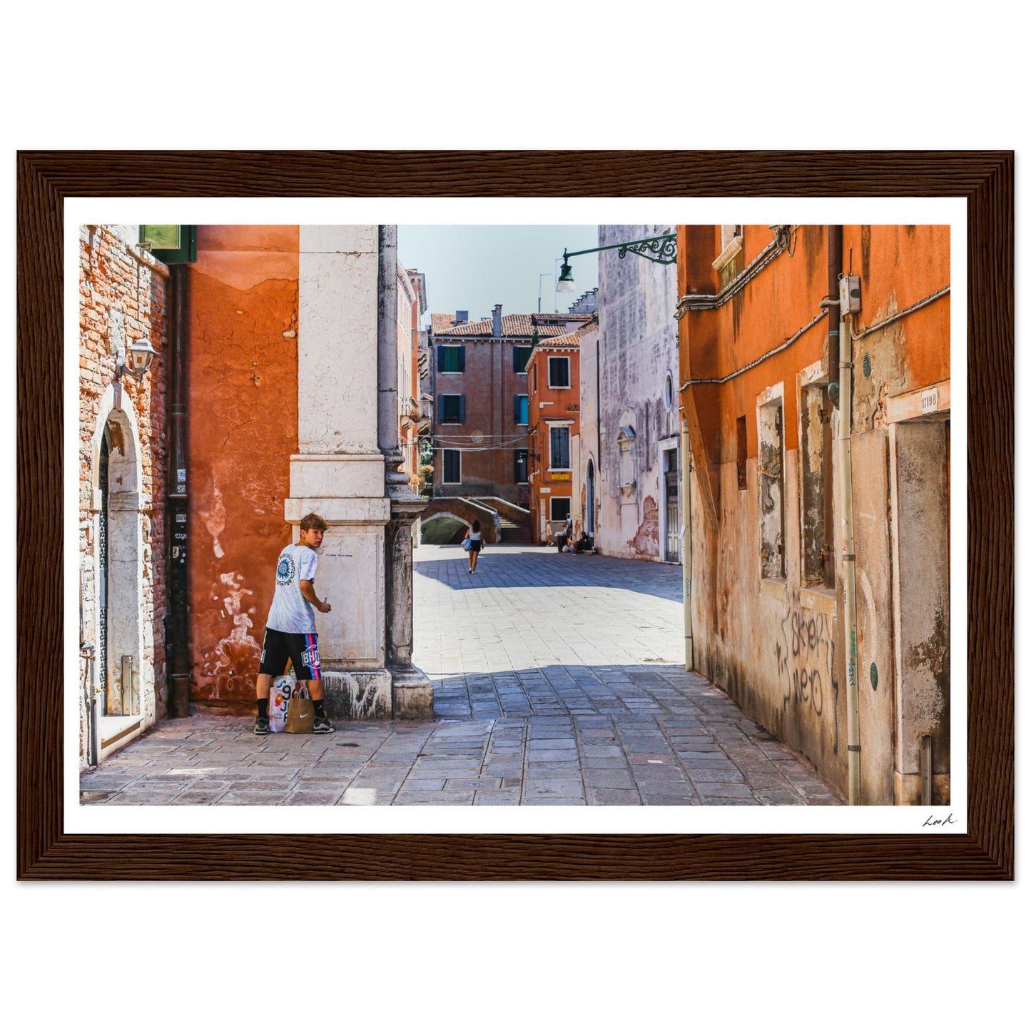 Street of Venice 5 - Premium Matte Paper Wooden Framed Poster