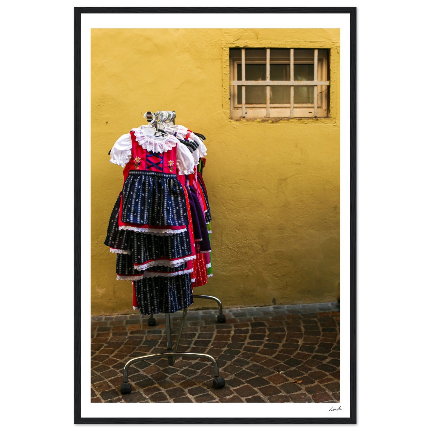 Street of Villa CH 2 - Premium Matte Paper Wooden Framed Poster