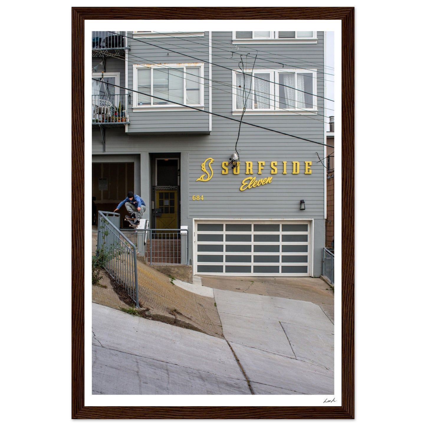 San Francisco CA - Premium Matte Paper Wooden Framed Poster