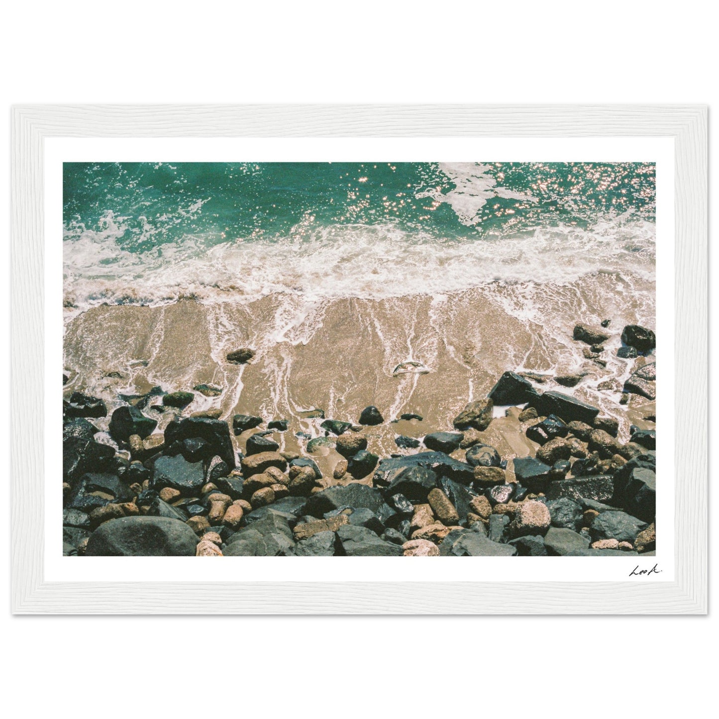Sunset Cliff - Premium Matte Paper Wooden Framed Poster