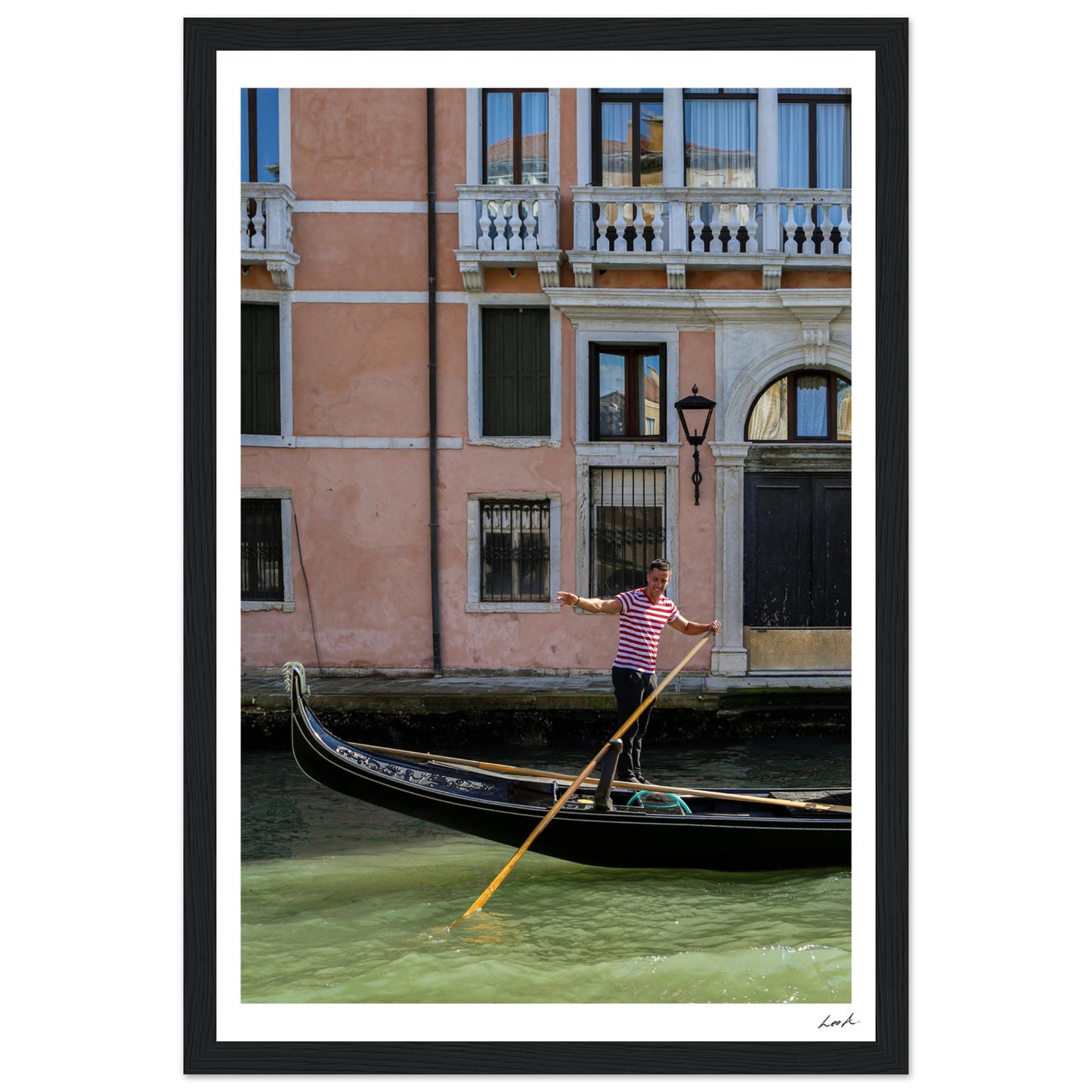 Street of Venice 8 - Premium Matte Paper Wooden Framed Poster